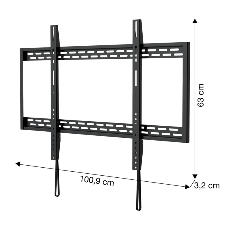 Support mural Ultra Slim - Fixe - TV 60``-100`` - Vesa 900 x 600 - Noir