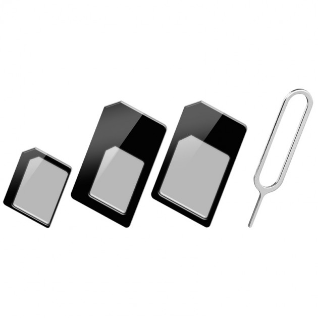 Kit 3 adaptateurs noires pour carte SIM