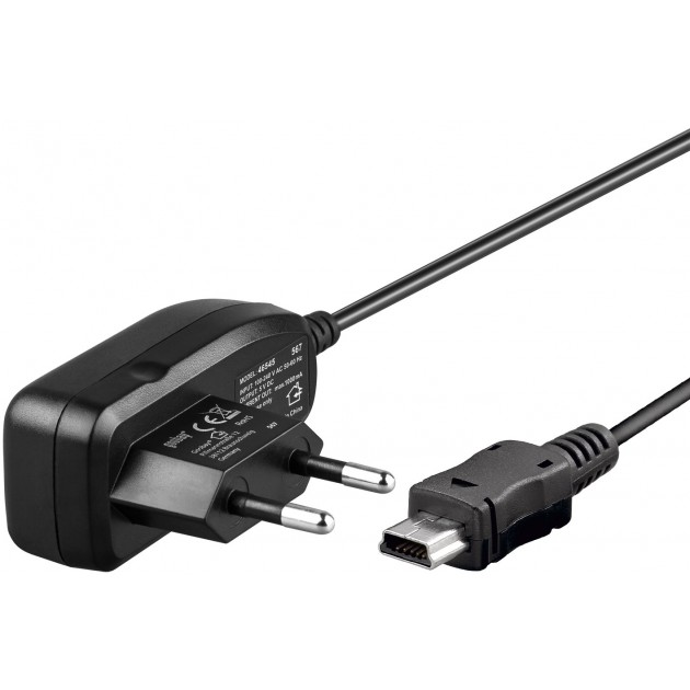 Chargeur secteur de batterie - Mini USB 2.0 - 1 A - Noir