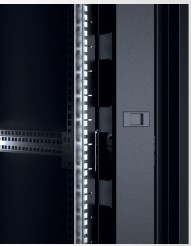 Range Câble vertical avec couvercle - Gauche/Droite - Kit de 2 pcs - Noir - 26U