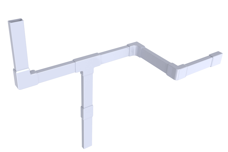 Cache angle extérieur goulotte 40 x 20 - blanc